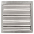 18 in 21"H-W 5.75"L Alu Wall Backdraft Dampr, 18-1/2 in x 18-1/2 in, Aluminum