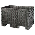 Bulk Container 13.8 cu ft Volume Cap., 41 5/8 in L, 28 3/4 in W, 27 3/4 in H, Plastic, Black