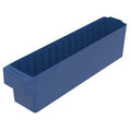 Drawer Storage Bin, Plastic, Blue, 4 5/8 in H, 3 3/4 in W, 17 5/8 in L