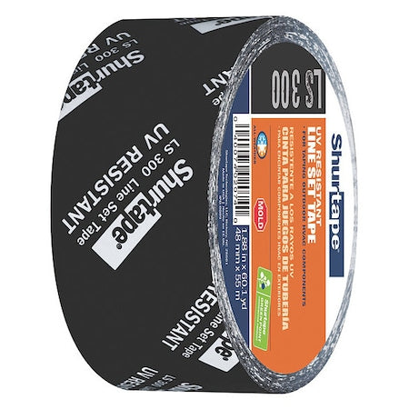 Sealing Tape, Black, 60 yd L, 1-7/8 in W