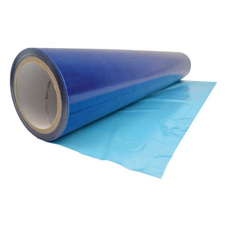 1.5 mil Thick Window Protection Film, 24 in Wide, 250 ft Length, Polyethylene, Blue