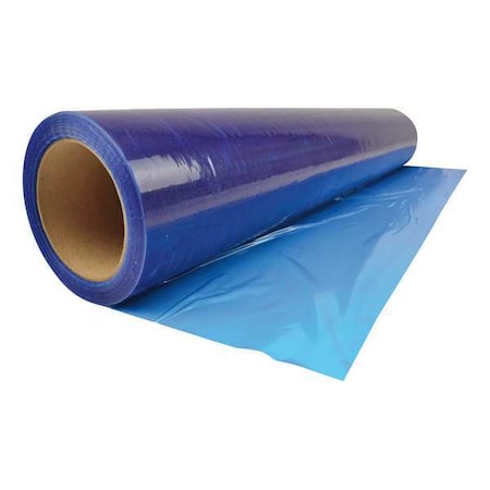 24 in Wide Duct Protection Film, 3 mil Thick, 200 ft Lg, Blue, Adhesive Backed