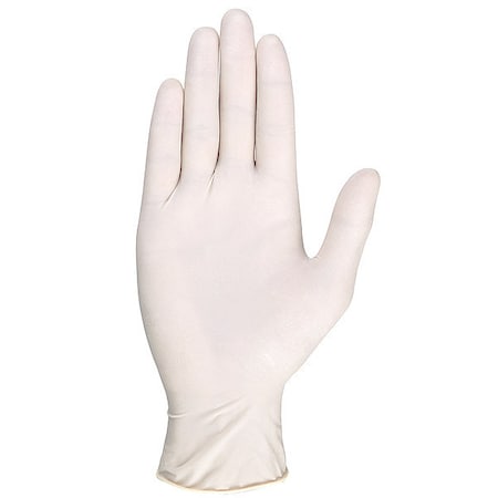 Disposable Gloves, 3.94 mil Palm, Latex, Powder-Free, AQL 1.5, Non-Sterile, XL (10), 100 PK, Beige