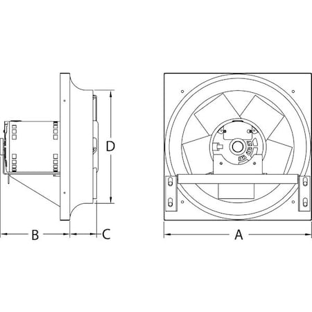 Exhaust Fan, 16In Bl, Aluminum, 115/230V