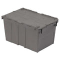 Attached Lid Container, 10.47 gal Volume Cap., 20 5/8 in L, 13 1/4 in W, 11 5/8 in H, Gray