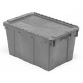 Attached Lid Container, 14.21 gal Volume Cap., 23 1/2 in L, 15 3/4 in W, 13 in H, Gray