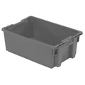 Hang & Stack Storage Bin, Plastic, Gray, 10 3/4 in H, 15 3/4 in W, 23 5/8 in L