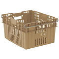 Hang & Stack Storage Bin, Plastic, Beige, 13 3/8 in H, 20 in W, 24 in L