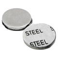 Ferrous Disc, 1/2 Dia, Stl w/Adhesive, Pk10