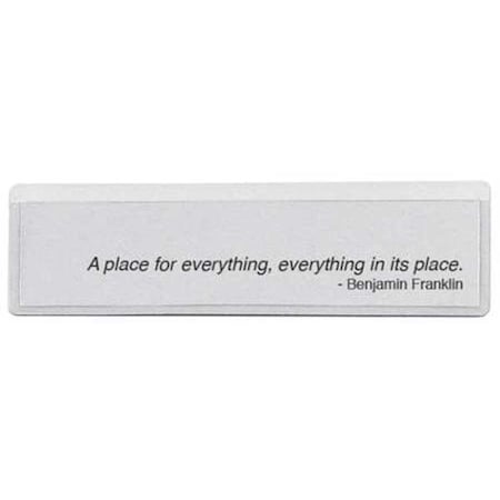 Magnetic Label Holder, 1 x 4 In, PK100
