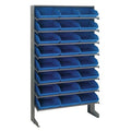 Steel Pick Rack, 12 in D x 64 in H x 36 in W, 8 Shelves, Blue