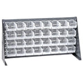 Steel Louvered Bench Rack, 1/4 in D x 20 in H x 36 in W, Gray