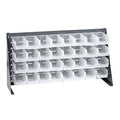 Steel Louvered Bench Rack, 1/4 in D x 20 in H x 36 in W, Gray