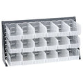 Steel Louvered Bench Rack, 1/4 in D x 20 in H x 36 in W, Gray