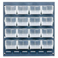 Steel Louvered Panel, 1/4 in D x 20 in H x 18 in W, Gray