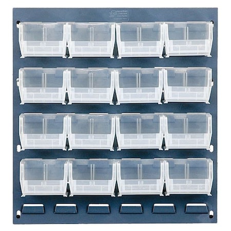 Steel Louvered Panel, 1/4 in D x 20 in H x 18 in W, Gray
