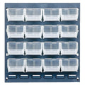 Steel Louvered Panel, 1/4 in D x 20 in H x 18 in W, Gray