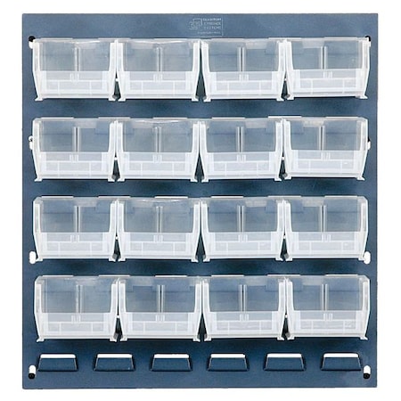 Steel Louvered Panel, 1/4 in D x 20 in H x 18 in W, Gray