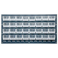 Steel Louvered Panel, 1/4 in D x 20 in H x 36 in W, Gray