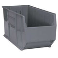 Storage Bin, Polypropylene, Gray, 17 1/2 in H, 16 1/2 in W, 41 7/8 in L