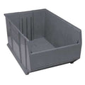 Storage Bin, Polypropylene, Gray, 17 1/2 in H, 23 7/8 in W, 41 7/8 in L