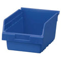 Shelf Storage Bin, Plastic, Blue, 6 in H, 8 3/8 in W, 11 5/8 in L