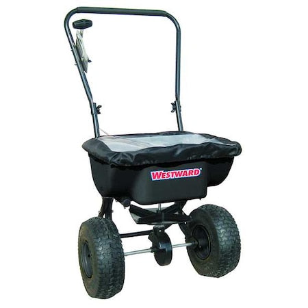 30 lbs Cap Broadcast Spreader For Salt, Fertilizer & Grass Seed, 12 ft Spread, Loop Handle