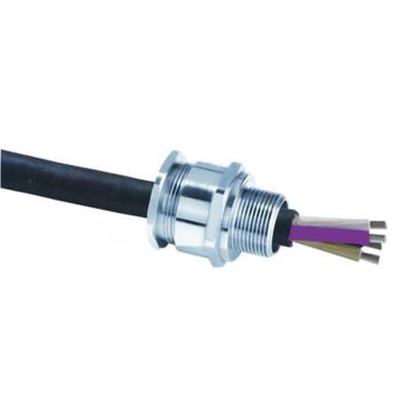 Cable Connector,2 in.,Straight,Silver
