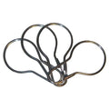 Shower Curtain Hooks, Zamac, Silver, 1-9/16" W