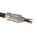 Cable Connector,1/2 in.,Straight,Silver