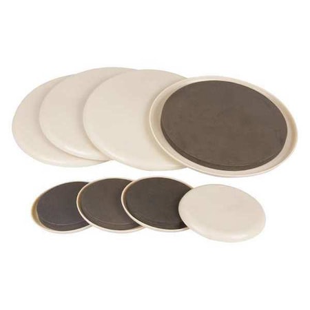 Furn. Glides, Self-Stick, Rd, 3-1/2", 7", PK8