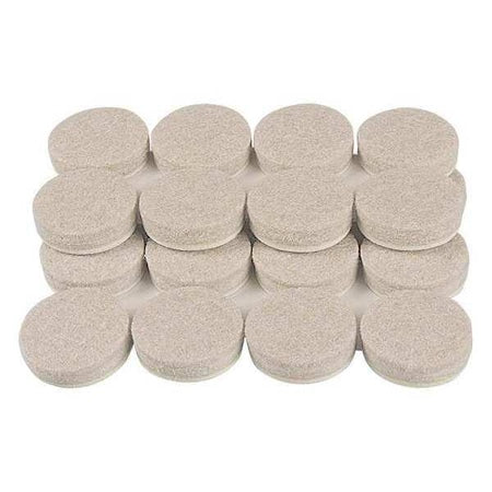 Felt Pads, Self-Stick, Round, 3/4", PK20