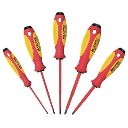 Insulated Screwdriver Set, Slotted/Phillips, 5 pcs