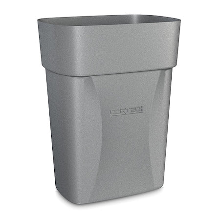 Cobra Mini Can 3-1/2 gal Rectangular Institutional Plastic Can, Gray, None, Plastic, 8 1/4 in