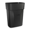 Cobra Mini Can 3-1/2 gal Rectangular Institutional Plastic Can, Black, None, Plastic, 8 1/4 in