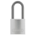 Lockout Padlock, Keyed Alike, Aluminum, Silver, 1 1/2 in Shackle Height, 1 1/2 in Body Width, 3 PK