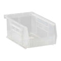 Hang & Stack Storage Bin, Polypropylene, Clear, 3 in H, 4 1/8 in W, 7 3/8 in L