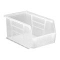 Hang & Stack Storage Bin, Polypropylene, Clear, 5 in H, 6 in W, 9 1/4 in L