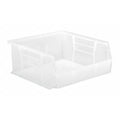 Hang & Stack Storage Bin, Polypropylene, Clear, 5 in H, 11 in W, 10 7/8 in L