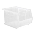 Hang & Stack Storage Bin, Polypropylene, Clear, 7 in H, 8 1/4 in W, 10 3/4 in L