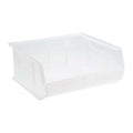 Hang & Stack Storage Bin, Polypropylene, Clear, 7 in H, 16 1/2 in W, 14 3/4 in L