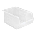Hang & Stack Storage Bin, Polypropylene, Clear, 8 in H, 11 in W, 16 in L