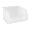 Hang & Stack Storage Bin, Polypropylene, Clear, 11 in H, 16 1/2 in W, 18 in L