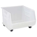 Hang & Stack Storage Bin, Polypropylene, Clear, 11 in H, 16 1/2 in W, 18 in L