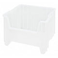 Storage Bin, Polypropylene, Clear, 12 1/2 in H, 16 1/2 in W, 17 1/2 in L