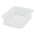 Polypropylene, Divider Box, Clear, 10 7/8 in L, 3 1/2 in H
