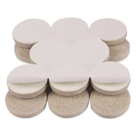 Felt Pads, Self-Stick, Round, 1", PK16