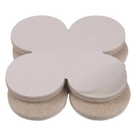 Felt Pads, Self-Stick, Round, 1-1/2", PK8