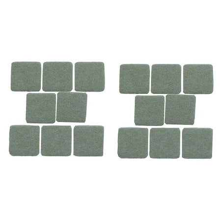Felt Pads, Self-Stick, Square, 1", PK16