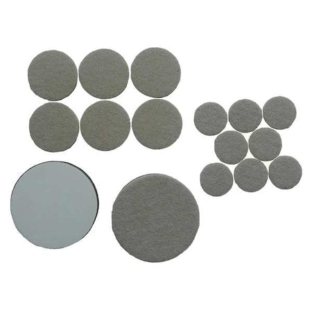 Felt Pads, Self-Stick, Rd, 1", 1-1/2", 2-1/2"